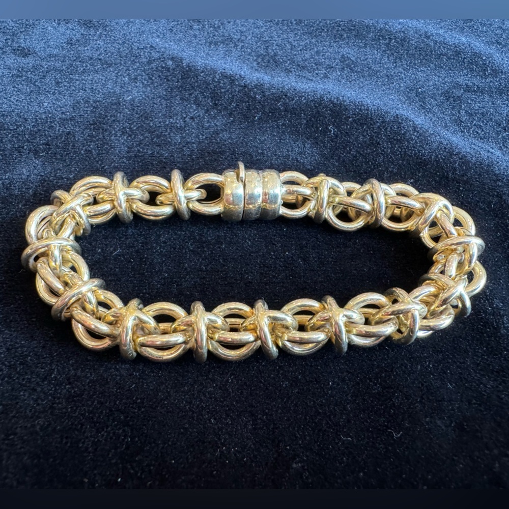 14 karat gold, vintage, Italian handmade bracelet